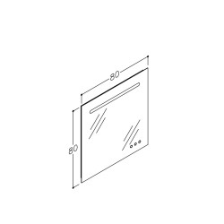 Spogulis ar LED apgaismojumu, Bluetooth un spoguļa apsildi Kame SMART, 80x80cm