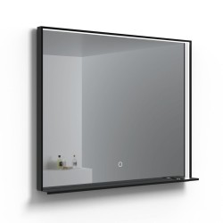 Spogulis rāmī ar LED apgaismojumu Kame INDO 100x80cm, MR-R01/100-80/BL