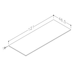 Darba virsma no augstspiediena lamināta Kame 121cm, WP/12-3/H11