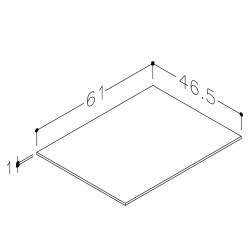 Darba virsma no augstspiediena lamināta Kame 61cm, WP/6-3/H17