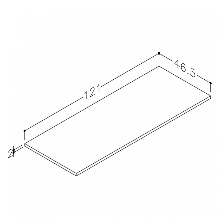 Darba virsma no dektona Kame DECTON 121cm, WP/12-3/D21 Darba virsma no dektona Kame DECTON 121cm, WP/12-3/D21