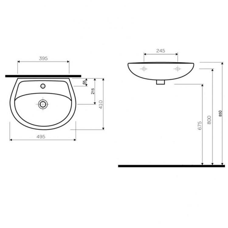 Vannas istabas izlietne KOLO IDOL 500 mm M11150 Vannas istabas izlietne KOLO IDOL 500 mm M11150