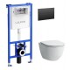 Komplekts Laufen Pro ar Slim SC vāku+ rāmis+ melna poga Komplekts Laufen Pro ar Slim SC vāku+ rāmis+ melna poga