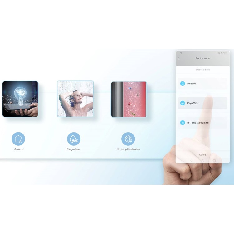 Elektriskais ūdens sildītājs (boileris) Midea Lume Uno WIFI 50 L