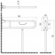 Nofer Invalīdu roku balsts 80cm, paceļams ar balstu, balts 15206.W Nofer Invalīdu roku balsts 80cm, paceļams ar balstu, balts 15206.W