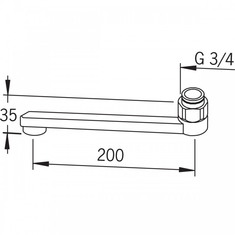 Jaucējkrāna izteka ORAS 20cm, 211220