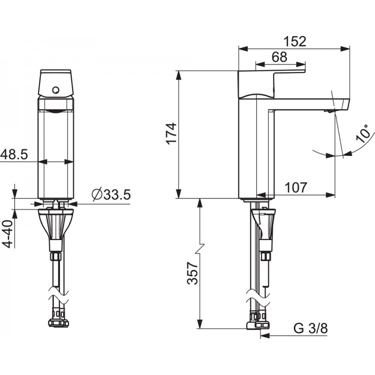 Izlietnes maisītājs ORAS STELA, 4805F