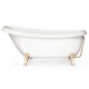 Brīvi stāvoša vanna PAA VICTORIA 1700x830x610, Silkstone, kājas Wooden Natural