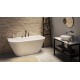 Brīvi stāvoša vanna PAA DECO WALL 1600x810, silkstone, matte caffelatte