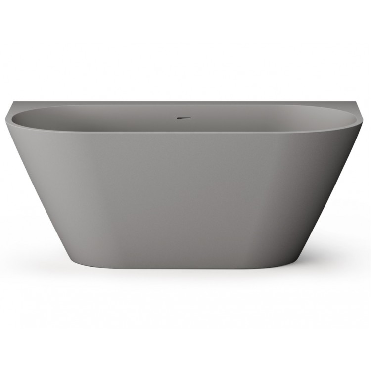 Brīvi stāvoša vanna PAA DECO WALL 1600x810, silkstone, matte grey