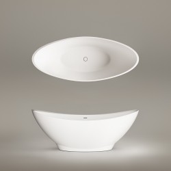 Brīvi stāvoša vanna PAA FELICE 1945x830, silkstone, matte caffelatte