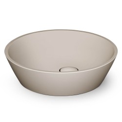 Vannas istabas uzliekamā izlietne PAA DECO Ø 450 mm, silkstone, matte caffelatte