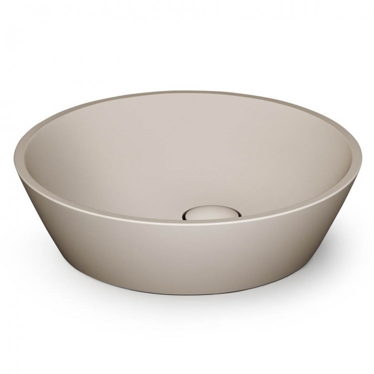 Vannas istabas uzliekamā izlietne PAA DECO Ø 450 mm, silkstone, matte caffelatte