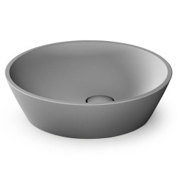 Vannas istabas uzliekamā izlietne PAA DECO Ø 450 mm, silkstone, matte grey
