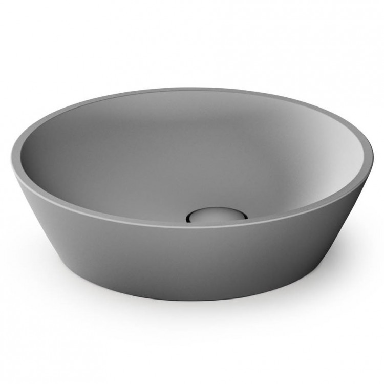 Vannas istabas uzliekamā izlietne PAA DECO Ø 450 mm, silkstone, matte grey
