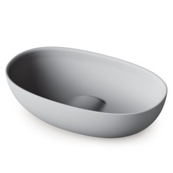 Vannas istabas uzliekamā izlietne PAA BELLA 650x390mm, silkstone, matte grey