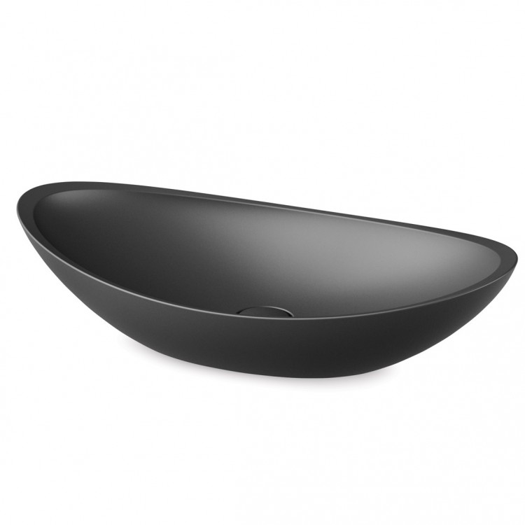 Vannas istabas uzliekamā izlietne PAA FELICE 690x375 mm, silkstone, graphite Vannas istabas uzliekamā izlietne PAA FELICE 690x375 mm, silkstone, graphite