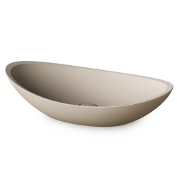 Vannas istabas uzliekamā izlietne PAA FELICE 690x375 mm, silkstone, matte caffelatte