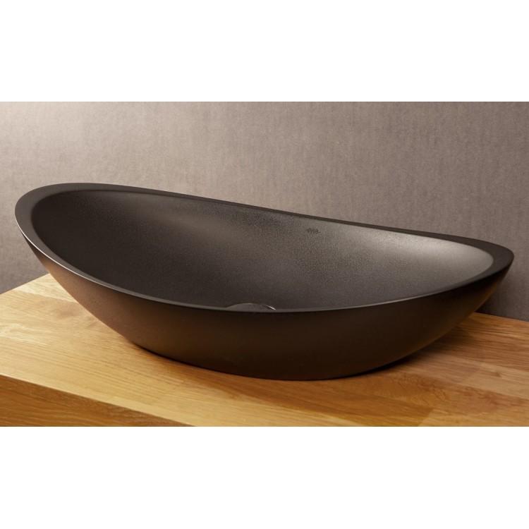 Vannas istabas uzliekamā izlietne PAA FELICE 690x375 mm, silkstone, matte caffelatte Vannas istabas uzliekamā izlietne PAA FELICE 690x375 mm, silkstone, matte caffelatte