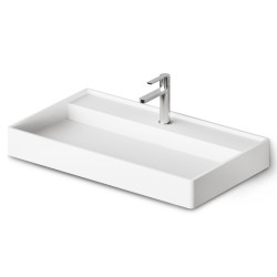 Vannas istabas uzliekamā izlietne PAA INFINITY 800x470 mm, silkstone, balta