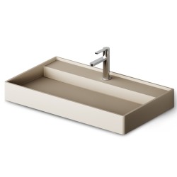 Vannas istabas uzliekamā izlietne PAA INFINITY 800x470 mm, silkstone, matte caffelatte