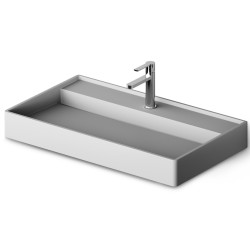 Vannas istabas uzliekamā izlietne PAA INFINITY 800x470 mm, silkstone, matte grey