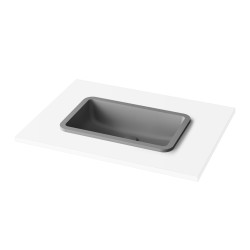 Vannas istabas iebūvējamā izlietne PAA OPUS IN Silkstone 52x32cm, matte grey