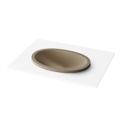 Vannas istabas iebūvējamā izlietne PAA OVO IN Silkstone 55x37cm, matte caffelatte