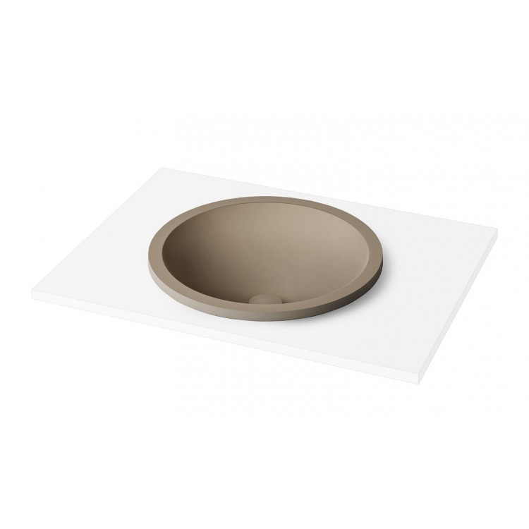 Vannas istabas iebūvējamā izlietne PAA ROUND IN Sikstone D44cm, matte caffelatte Vannas istabas iebūvējamā izlietne PAA ROUND IN Sikstone D44cm, matte caffelatte