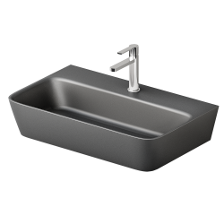 Vannas istabas uzliekamā izlietne PAA QUADRO GRAPHITE 700x430mm, IQUAS/01