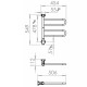 Elektriskais dvieļu žāvētājs PAX Flex U 2/450 Momento II 28W, melns Elektriskais dvieļu žāvētājs PAX Flex U 2/450 Momento II 28W, melns
