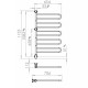 Elektriskais dvieļu žāvētājs PAX Flex U 5/650 106W, hroms Elektriskais dvieļu žāvētājs PAX Flex U 5/650 106W, hroms