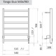 Elektriskais dvieļu žāvētājs PAX Tango Duo Black 54x70cm 50W, melns matēts