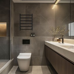 Elektriskais dvieļu žāvētājs PAX Salsa Duo Black 54x70cm 55W, melns matēts