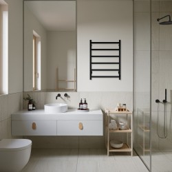 Elektriskais dvieļu žāvētājs PAX Tango Duo Black 54x70cm 50W, melns matēts