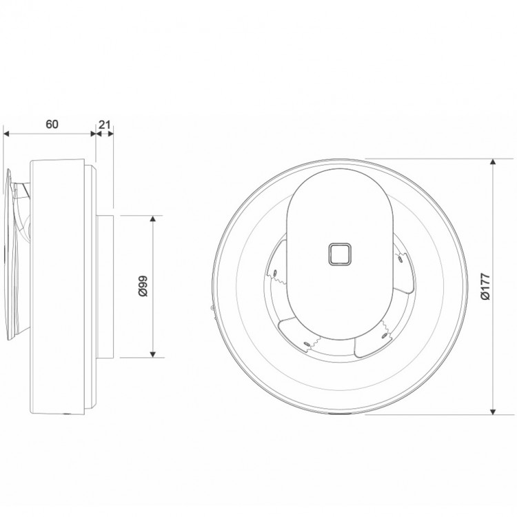 Sadzīves ventilators PAX Norte 100 Automātisks ar Bluetooth, melns Sadzīves ventilators PAX Norte 100 Automātisks ar Bluetooth, melns