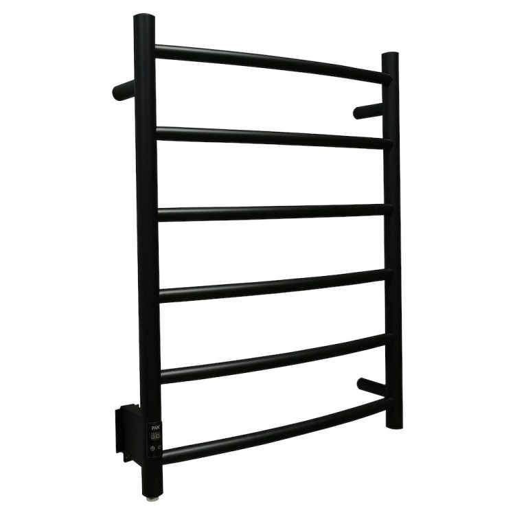 Elektriskais dvieļu žāvētājs PAX Salsa Timer 55W, melns matēts