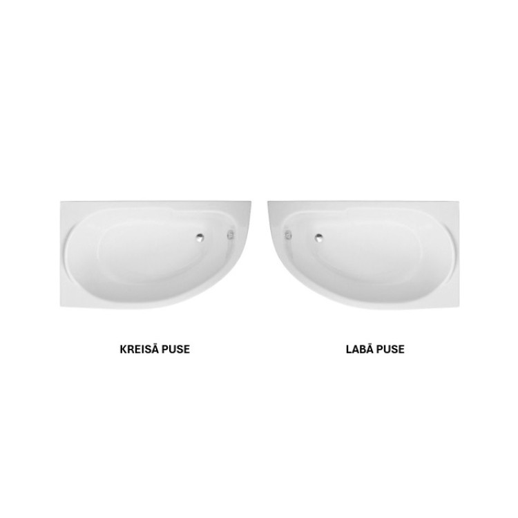 Stūra vanna Polimat MIKI 140x70 cm, 00372/362