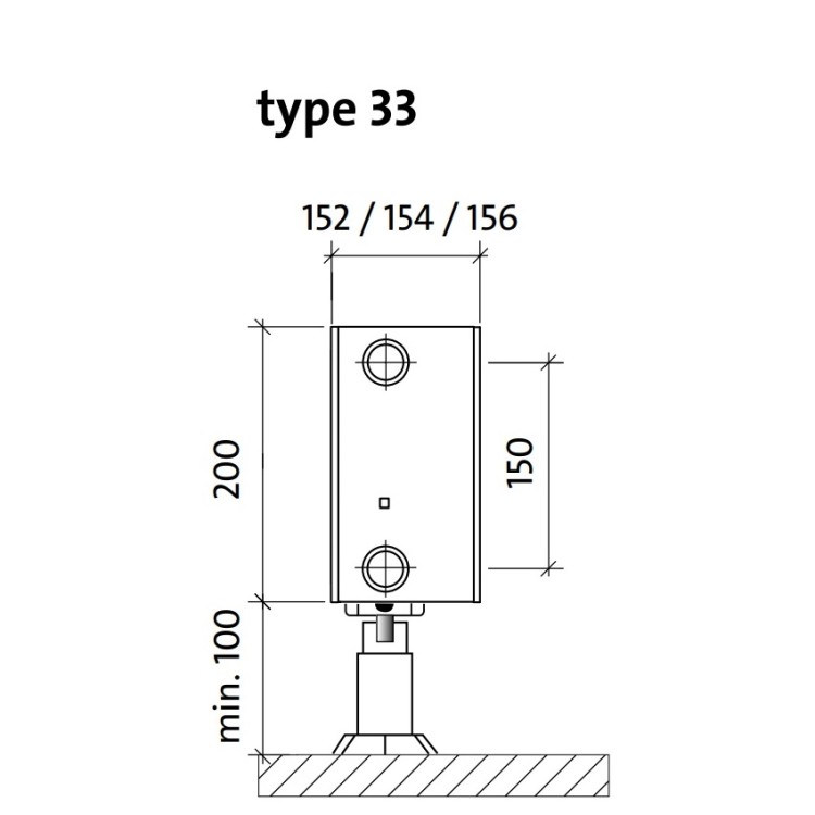 Tērauda paneļu apkures radiators PURMO VKO 33 200x2300