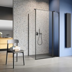 Dušas stūris taisnstūra Radaway NES Black KDJ II L + S1 100x90 cm
