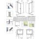 Dušas stūris taisnstūra Radaway NES KDJ II L + S1 120x100 cm