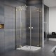 Dušas stūris pusapaļš Radaway Essenza Pro Brushed Gold PDD 100x100 cm
