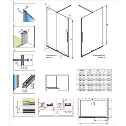 Dušas durvis bīdāmās Radaway FURO Black DWJ 120 L/R