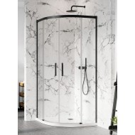 Dušas stūris pusapaļš Radaway IDEA Black PDD 90x90cm