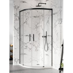 Dušas stūris pusapaļš Radaway IDEA Black PDD 100x100cm