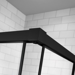 Dušas stūris kvadrātveida Radaway Idea Black KDD Factory 100x100cm
