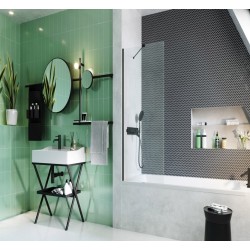 Vannas sieniņa Radaway Modo New Black PNJ II 100 cm