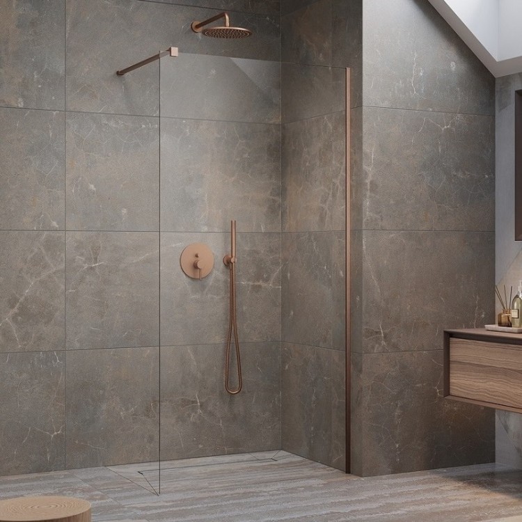 Dušas siena Radaway MODO New Brushed Copper II 1100x2000mm Dušas siena Radaway MODO New Brushed Copper II 1100x2000mm