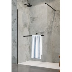 Dušas siena ar dvieļu turētāju Radaway MODO New Black II 1000x2000mm