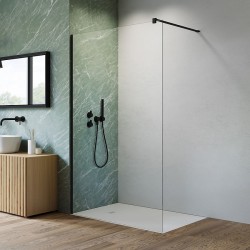 Dušas siena Radaway NES Black Walk-in II 1000x2000mm, melns